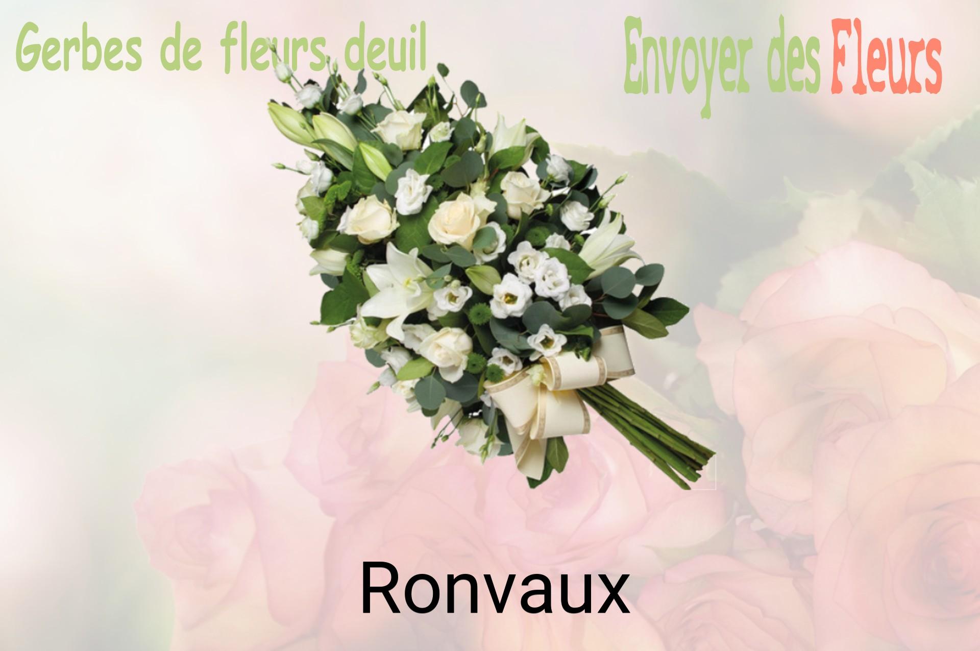 Gerbe de fleurs de deuil livrée à Ronvaux